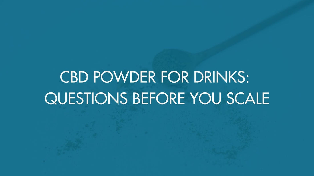 CBD Powder for Drinks: Questions Before You Scale