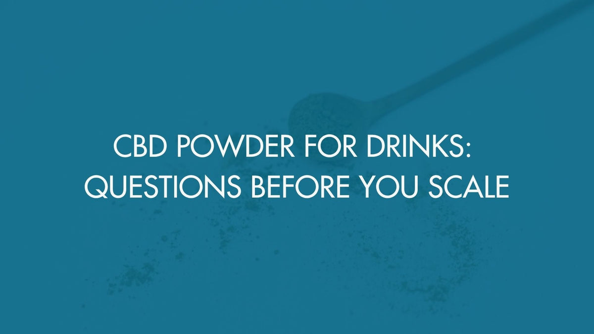 CBD Powder for Drinks: Questions Before You Scale