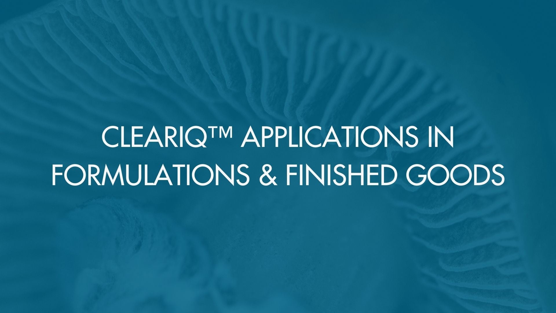 ClearIQ™ Applications In Formulations & Finished Goods