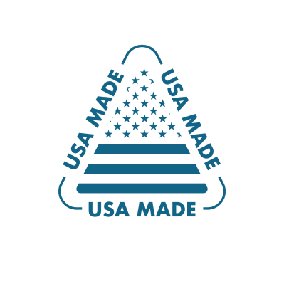 USA made branded icon badge
