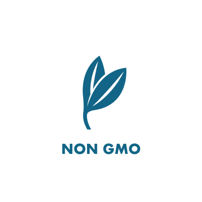 Non GMO leaf branded icon badge